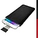 iGadgitz Black Leather Pouch Case for Samsung Galaxy S5 SV MINI SM-G800H