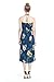 Women's Hawaiian Butterfly Luau Dress in Palm Green Hibiscus in Navy