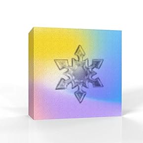 Canvas Wall Art - Snowflake Theme - Modern Home Art Stretched and Framed Ready to Hang - 12x12 inches