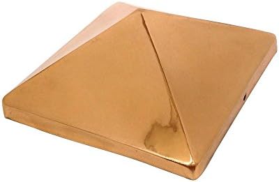 8 in. x 8 in. Copper Pyramid Slip Over Fence Post Cap