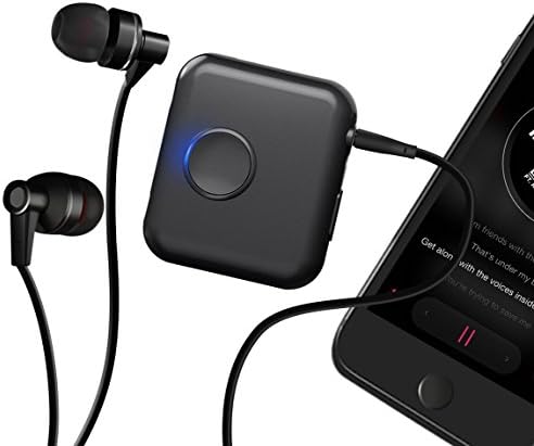 Music Share Bluetooth stereo receiver EC Technology Sound Share Portable Bluetooth 4.1 Wireless aptX Low Latency 3.5mm Audio Stereo Receiver Built-in Mic &amp; Clip for Wired Headphones Car Speakers Hom