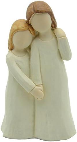 CCOQUS Mother and Daughters Figurine Close to Me,a Great Gift For Mom(4.7 Inches Tall)