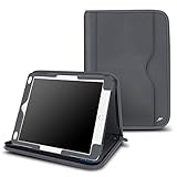 iPad PRO 9.7 Case, rooCASE [Updated] Premium Genuine Leather Executive Case Cover with Apple Pencil Stylus Pouch for Apple iPad Pro 9.7, Black - NOT Compatible with iPad Pro 10.5 and 12.9, Gray