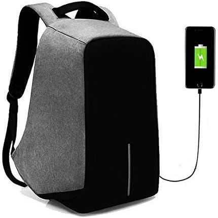 BUCKETLIST® Anti Theft Waterproof Business Travel Laptop Bag with USB Cable and Built in Charging Port for College and Office Work