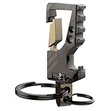 Hephis Car Keychain with Bottle Opener,with 2 Rings for Men(Black Gold)