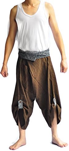 Men's Japanese Style Pants One Size All Black (All Black)