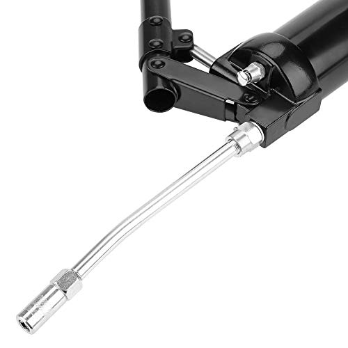 Grease Gun, 600cc Heavy Duty High Pressure Grease Gun Manual Level Hose Lubrication Tool - Thumbnail 5