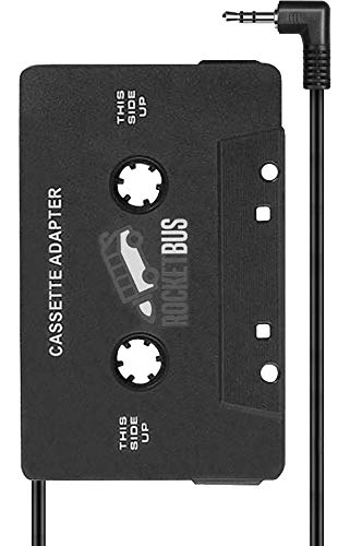 RocketBus Cassette to Aux Adapter Audio Tape Auxiliary Cable Cord 3.5mm Jack for MP3 iPod CD Player iPhone 3 4 5 6 Samsung Galaxy S3 S4 S5 S6 S7 S8 Plus Note 2 3 5 6 7 8 Nokia LG Cellphones