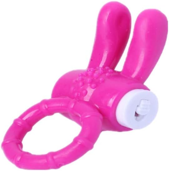 Vibration Delay Ring Silicone Massage Ring (Rose red)