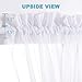 RYB HOME Sidelight Curtains for Front Door - White Sheer Curtains for French Door Back Door Entry Door Privacy Protected, Includes 2 Tiebacks, Wide 30 x Long 40 inch per Panel, 1 Pair