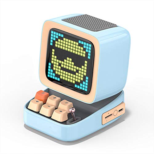 RFWPA Wireless Bluetooth SpeakerRetro Pixel Art Bluetooth Portable Speaker Alarm Clock LED Screen By App Electronic…