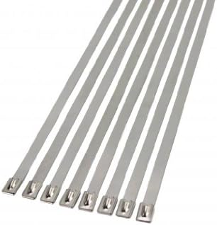 JC Performance 18" x 5/16" Extra Wide Monster Size Stainless Steel Self Locking Ball Lock Cable Ties (5-Pack)