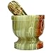 Multi Green Onyx Mortar & Pestle - Beautiful yet Sturdy for Tough Jobs - 4