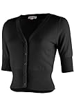 Ollie Arnes Women Basic Short Sleeve Versatile Bolero Shrug Cardigan Junior Plus