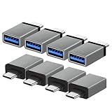 3.0 USB C to USB Adapter 8 Pack Aluminum OTG Adaptor Woodcovo Type C to USB A Converter Data Syncing and Charging for Samsung,MacBook,ChromeBook Pixel,Nexus,All Type C Supported Device