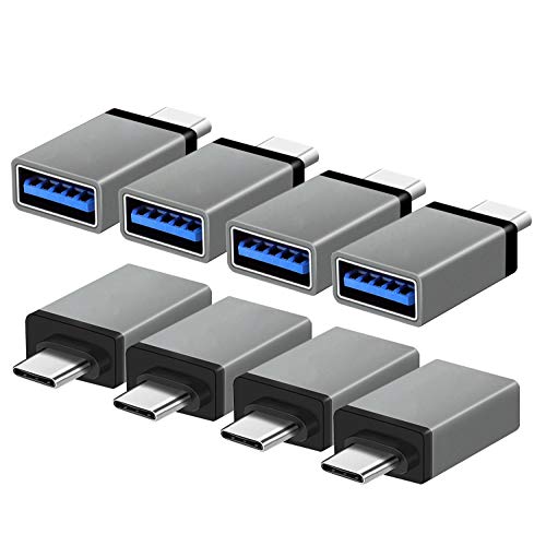 3.0 USB C to USB Adapter 8 Pack Aluminum OTG Adaptor Woodcovo Type C to USB A Converter Data Syncing and Charging for Samsung,MacBook,ChromeBook Pixel,Nexus,All Type C Supported Device