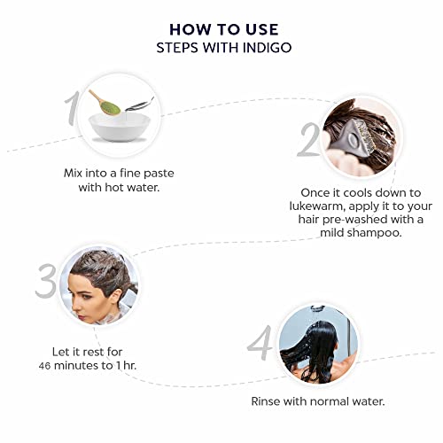 Indus Valley Bio Organic Natural Henna Hair Color Indigo Leaf Powder 400gm| 100% Gray Hair Coverage And Long Lasting Hair Dye | Vegan and Cruelty-Free