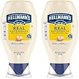 Hellmann's Real Mayonnaise For a Rich Creamy Condiment Real Mayo Squeeze Bottle Gluten Free, Made With 100% Cage-Free Eggs 20 oz (Pack of 2)