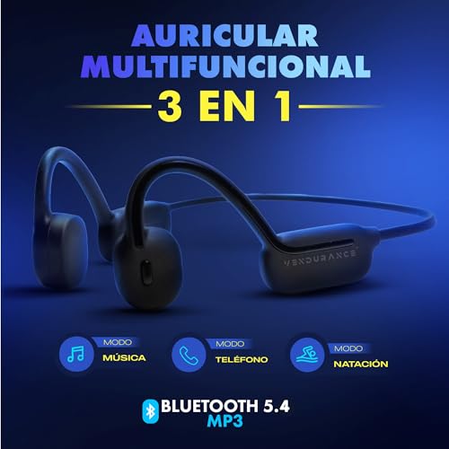 VENDURANCE Bone Transmission Headphones 3 Modes: MUSIC/PHONE/SWIMMING, MP3 Headphones Built-in, Bone Headset, Bone Helmets, Bone Conduction Helmets, Water MP3 for Swimming