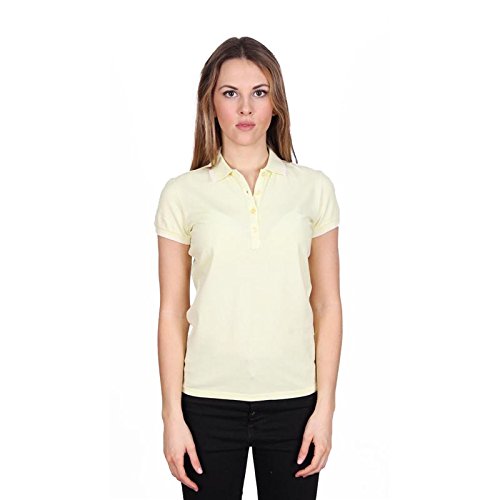 Fred Perry Green Label Women's Polo shirt with Mini Laurel Made in Italy  (Small, Yellow)