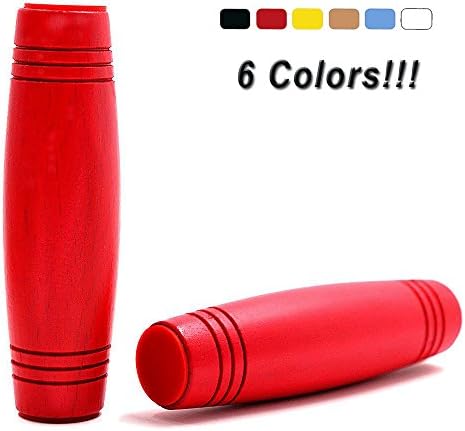 Guoyan Desktop Toy Fidget Rolling Stick Toy prime Anxiety Release Spinner Stick for office adults kid (wood-red)