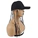 Crytech Baseball Hat with Synthetic Long Dirty Blonde Wig Black Dreadlocks Wig Attached with Ponytail Hole Sun Visor Hat Adjustable Golf Sunhats for Men Hippie Amican Bob Marley Style Costume (Black)thumb 4