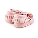 DELEBAO Infant Toddler Baby Soft Sole Tassel Bowknot Moccasinss Crib Shoes (3-6 Months, Pink)