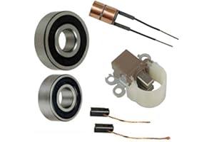 MANIAC EM ManiacEM Alternator Rebuild Kit for 1990-1998 Dodge Truck Ram Diesel 5.9L, Brushes, Bearings, SlipRing - 13302RK