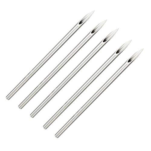 5 Sterilized Body Piercing Needles in 8 Gauge