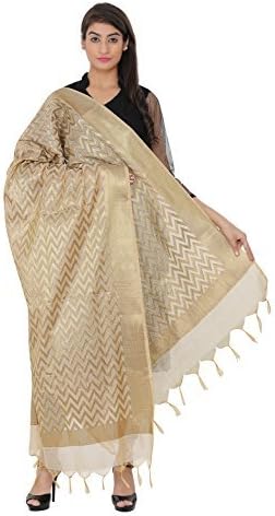 Devam Women's Cotton Silk Banarsi Jacqard Dupatta