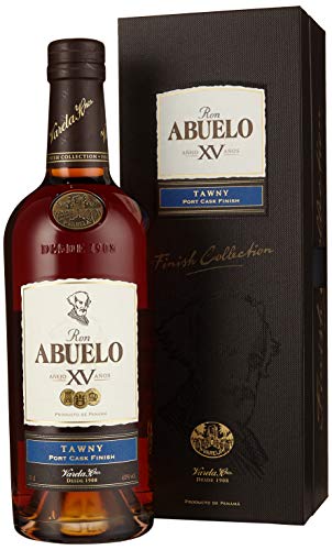 Ron Abuelo Finish Collection Tawny ( 1 x 0,7l) - 15 Jahre alter Rum aus Panama, gefinished in einem ehemaligen Portwein-Fass - pur oder auf Eis zu genießen - 40% Vol.