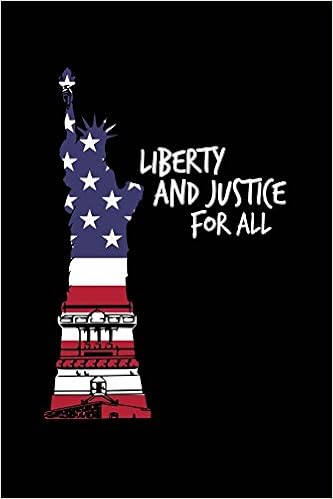 Liberty And Justice For All American Flag 150 Lined Ruled Journal