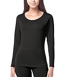 LAPASA Women’s Lightweight Thermal Underwear Top Fleece Lined Base Layer Long Sleeve Shirt L15