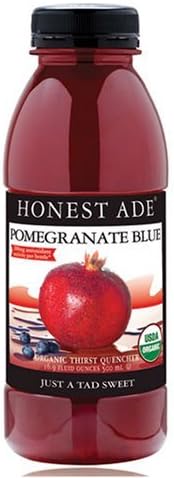 Honest Ade By Honest Tea Pomegranate Blue Ade USDA Organic 16.9 oz. Bottles Case of 12