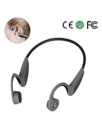 Bone Conduction Auriculares ZFKJERS Bluetooth 5.0 Auriculares inalámbricos HiFi Estéreo Abierto Auricular Ligero Antisudor Deportivo Auriculares para Correr Conducción Ciclismo