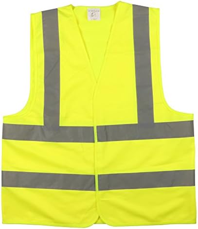 Owish High Visibility Safety Vest 3 M with High Reflecting Color Neon Yellow Size XXL