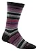 Darn Tough Women's Sassy Stripe Crew Light Sock, Black, Medium