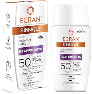 Sunnique - Fluido Facial Reafirmante con Colágeno FPS50+ - 40 ml