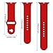 Apple Watch Band, JETech Soft Silicone Replacement Sport Band for Apple Watch All 42mm Models (Red)