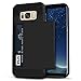 Galaxy S8 Plus Case, Anuck Slide Cover Galaxy S8 Plus Wallet Case [Card Pocket][Hard Shell] Shockproof Armor Rubber Bumper Case With Slidable Card Slot Holder for Samsung Galaxy S8 Plus - Black