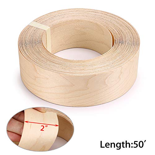 Skelang Maple 2" x 50' Roll Wood Veneer Edge Banding Preglued IronOn