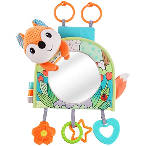 Koty Infant Car Seat Toy - Kick and Play Activity Center with Mirror, Teether and Crinkle Paper, Fun Travel Baby Toy for Rear Car Seat, Easier Drive with Newborns, Babies