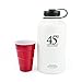 45 Degree Latitude Beer Growler, Enjoy Your Favorite Craft Beer Or IPA from The Comfort of Your Own Home, Stainless Steel Growler 64 oz - White