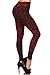 ALWAYS Womens Juniors Fleece Lined Multicolor Printed Stretch Fit Ankle Leggings