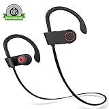 Amoner Wireless Headphones, Bluetooth V4.1 Wireless Sports Earbuds Sweatproof In-ear Headsets with Microphone Noise-Cancelling for iPhone,iPad,Samsung and Bluetooth Devices
