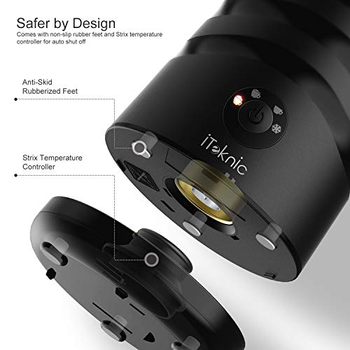 Milk Frother, iTeknic Electric Milk Steamer Soft Foam Maker for Hot and Cold Milk Froth