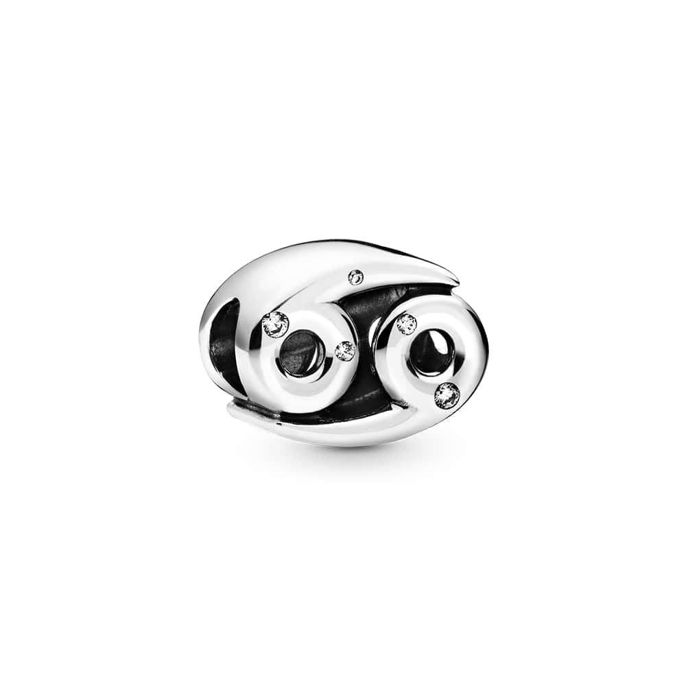 Pandora Moments Women's Sterling Silver Sparkling Cancer Zodiac Charm, No Box