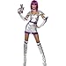 Smiffys womens Fever Space Cadet Adult Sized Costumes, Silver Metallic, S - US Size 6-8