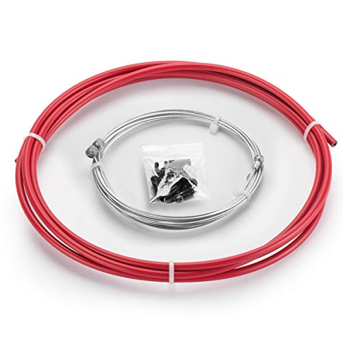 EASTERN POWER Bicycle Brake Cable & Housing, Mountain Bike Brake Cables Set, Universal Bike Brake Cables for MTB/Road Bike, Red