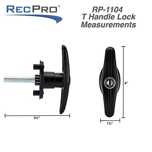 RecPro Truck Cap Lock T311 Topper Window T Handle For LEER A.R.E